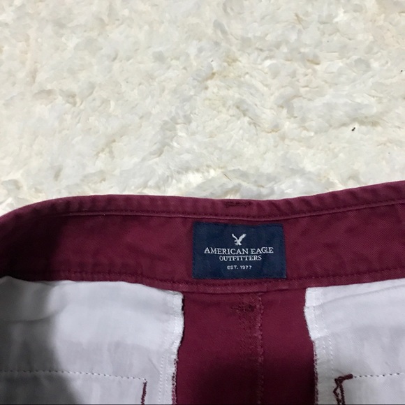 American Eagle Maroon Midi Shorts Size 2 - Picture 4 of 6